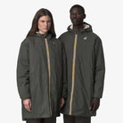 LE VRAI 4.0 EIFFEL EAST ORSETTO - Jackets - 3/4 Length - Unisex - GREEN BLACKISH | BoUvy