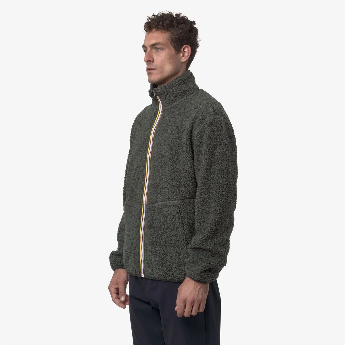 PASCAL SHERPA POLAR DOUBLE - Fleece - Jacket - Man - Green Blackish Combo-GREEN BLACKISH | BoUvy