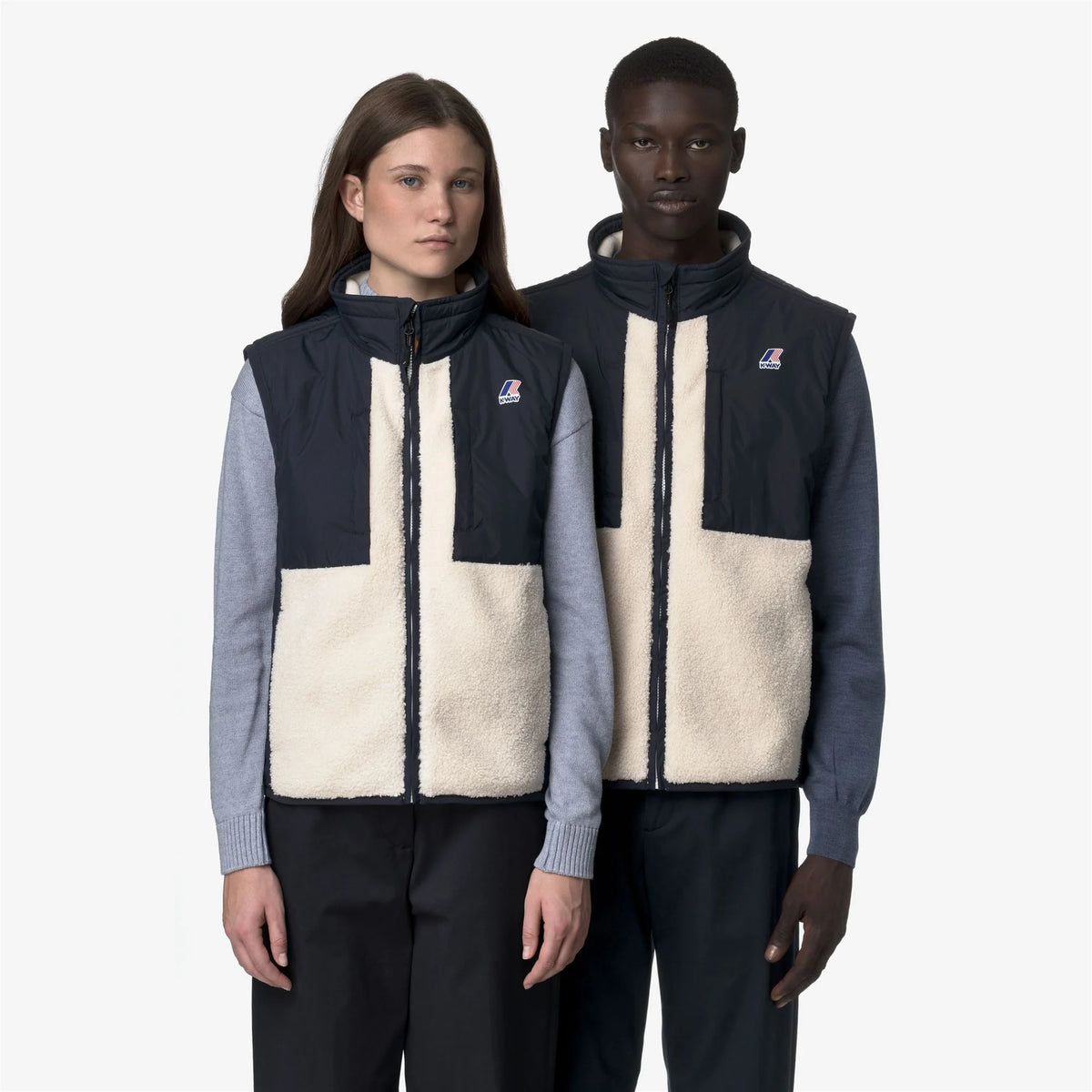 VITAL 4.0 ORSETTO - Fleece - Vest - Unisex - Blue Depth-Ivory | BoUvy