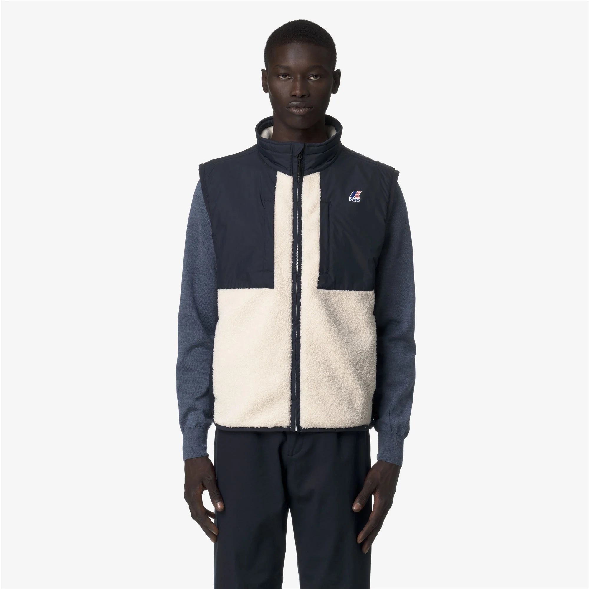 VITAL 4.0 ORSETTO - Fleece - Vest - Unisex - Blue Depth-Ivory | BoUvy