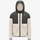 SAMSON 4.0 ORSETTO - Fleece - Hoodie Full Zip - Unisex - GREEN BLACKISH--Ivory | BoUvy