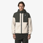 SAMSON 4.0 ORSETTO - Fleece - Hoodie Full Zip - Unisex - GREEN BLACKISH--Ivory | BoUvy