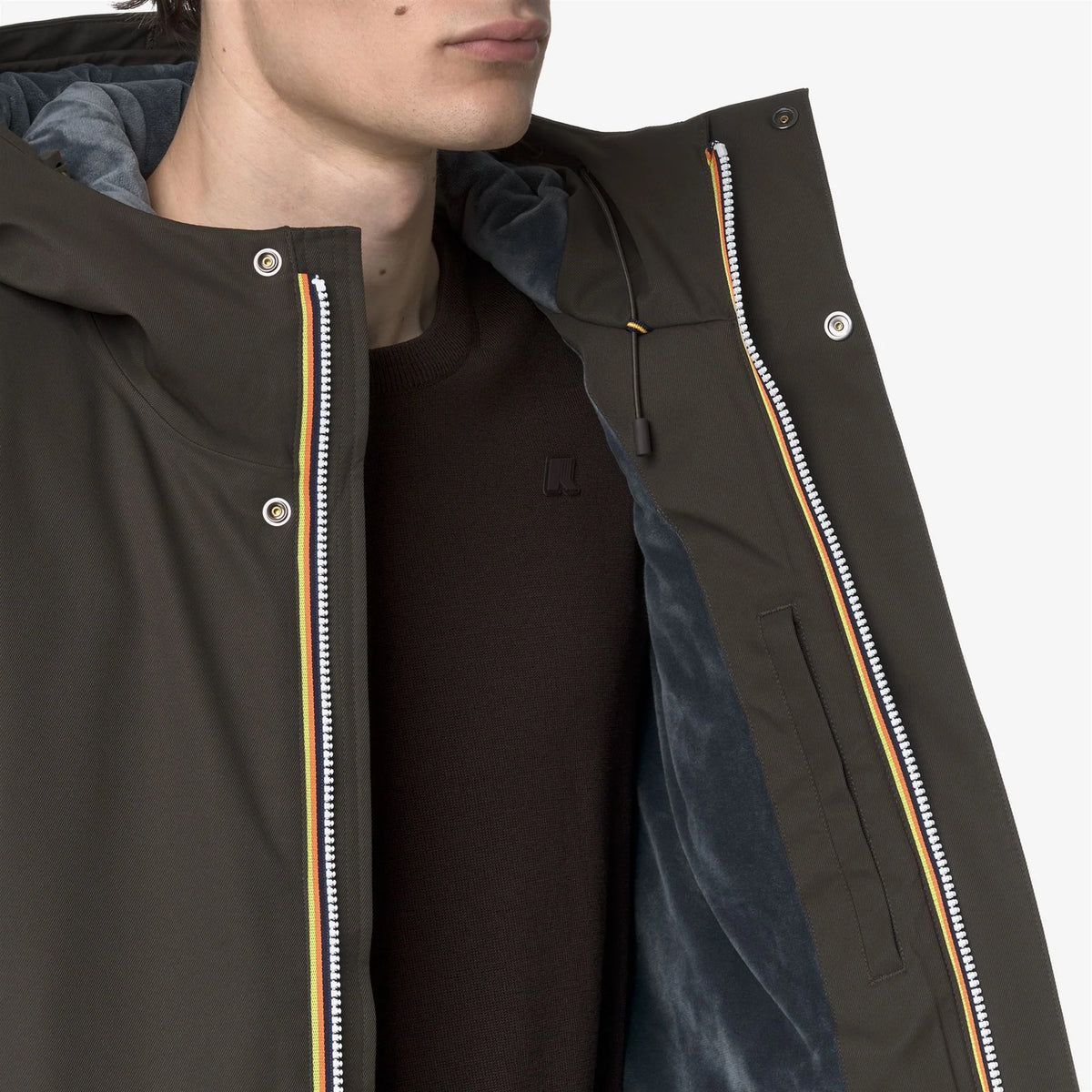 JACKO TWILL MARMOTTA - Jackets - Short - Man - Black Olive-Blue Airforce | BoUvy