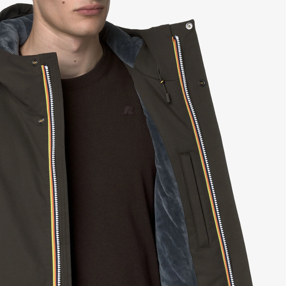JARNO TWILL MARMOTTA - Jackets - Short - Man - Black Olive-Blue Airforce | BoUvy