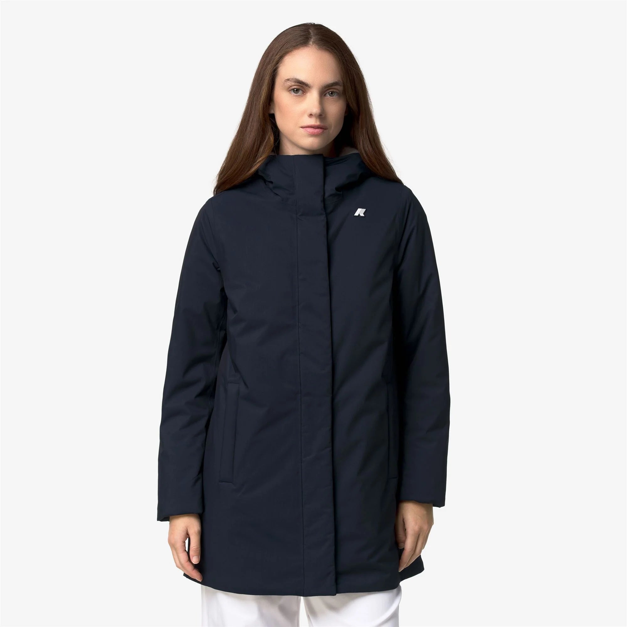SOPHIE TWILL SOFT BEAVER - Jackets - 3/4 Length - Woman - Blue Depth-Grey Warm | BoUvy