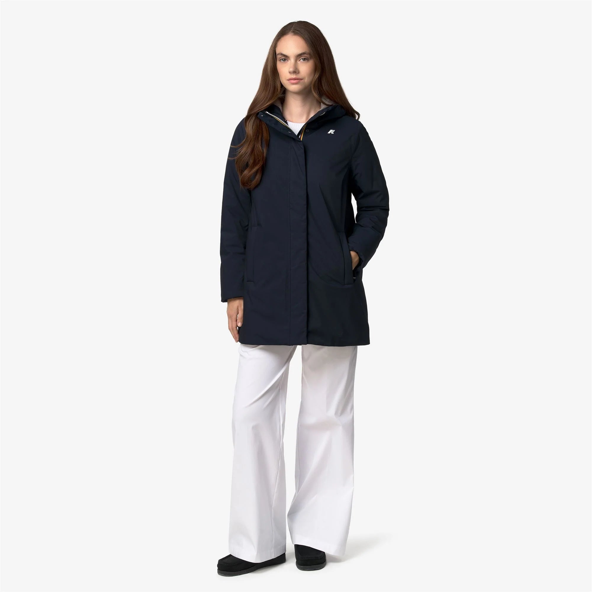 SOPHIE TWILL SOFT BEAVER - Jackets - 3/4 Length - Woman - Blue Depth-Grey Warm | BoUvy
