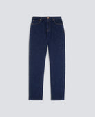 HIGH-WAISTED COTTON DENIM TROUSERS - DENIM | BoUvy