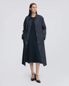 NYLON COAT PADDED WITH THERMORE(R) WADDING - NAVY | BoUvy