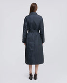 NYLON COAT PADDED WITH THERMORE(R) WADDING - NAVY | BoUvy