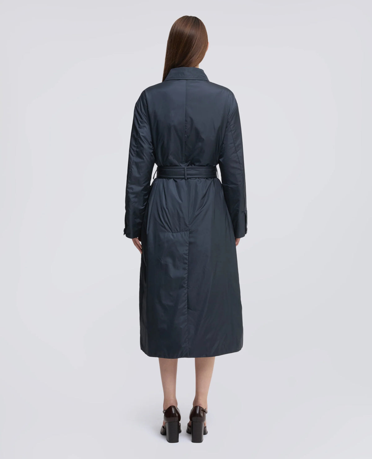 NYLON COAT PADDED WITH THERMORE(R) WADDING - NAVY | BoUvy