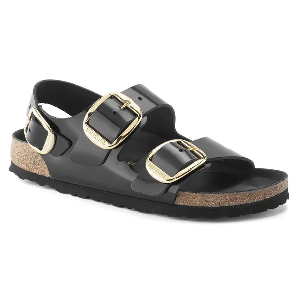 Milano Big Buckle Natural Leather Patent - BoUvy