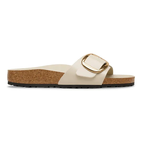 Madrid Big Buckle Natural Leather Patent - BoUvy