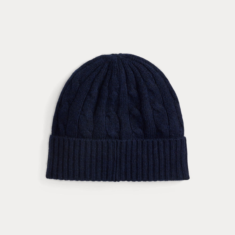 CABLE-KNIT WOOL-CASHMERE BEANIE - BoUvy