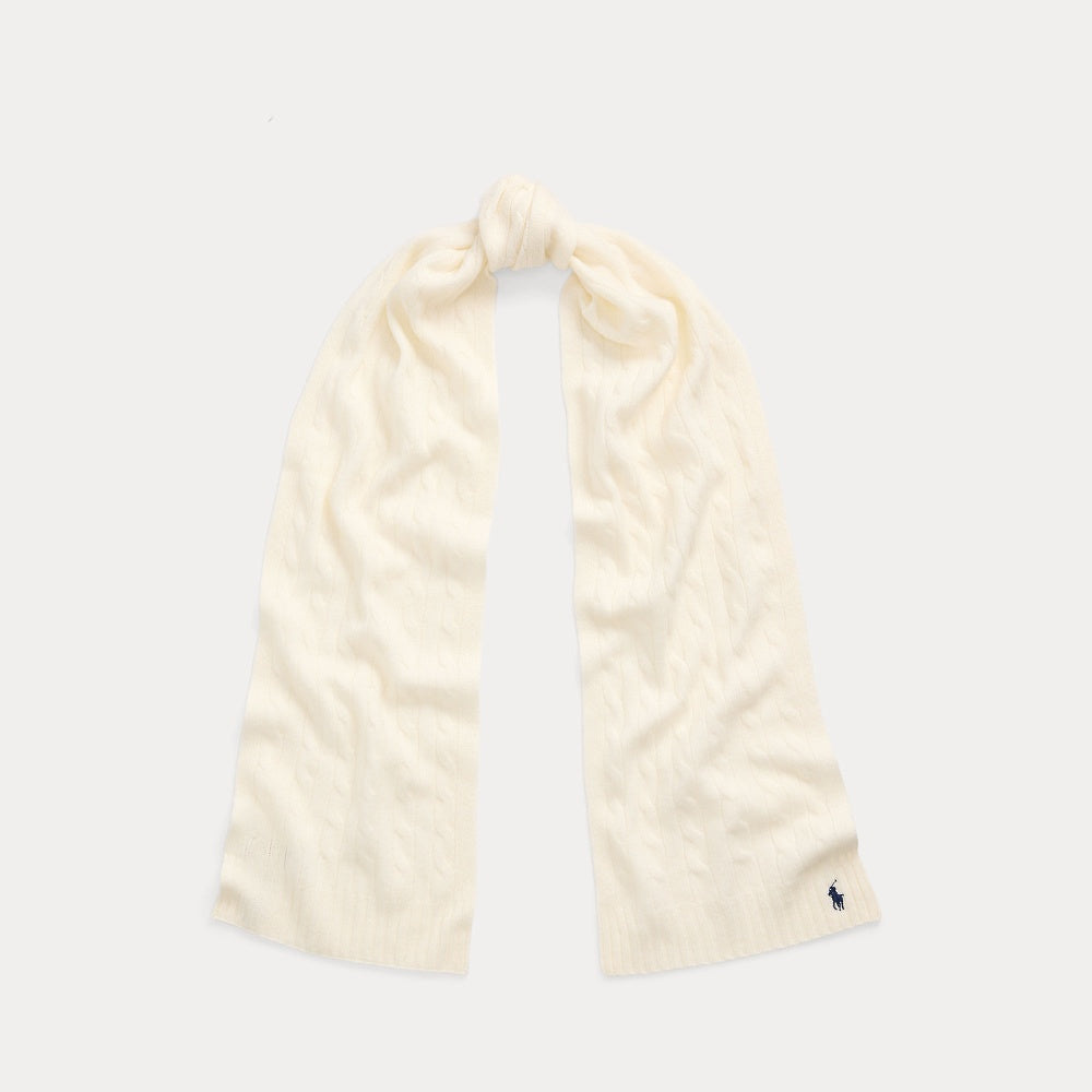 CABLE-KNIT WOOL-CASHMERE SCARF - BoUvy