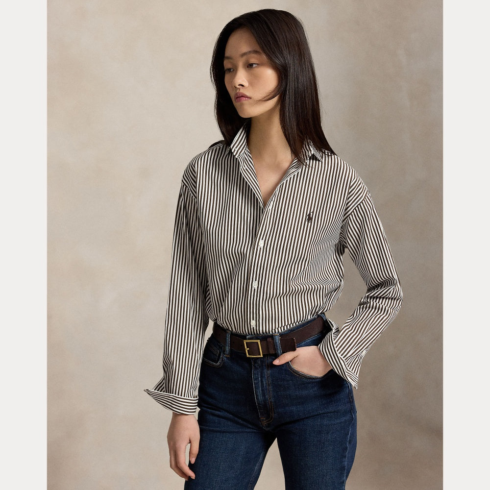 RELAXED FIT STRIPED COTTON SHIRT - BoUvy