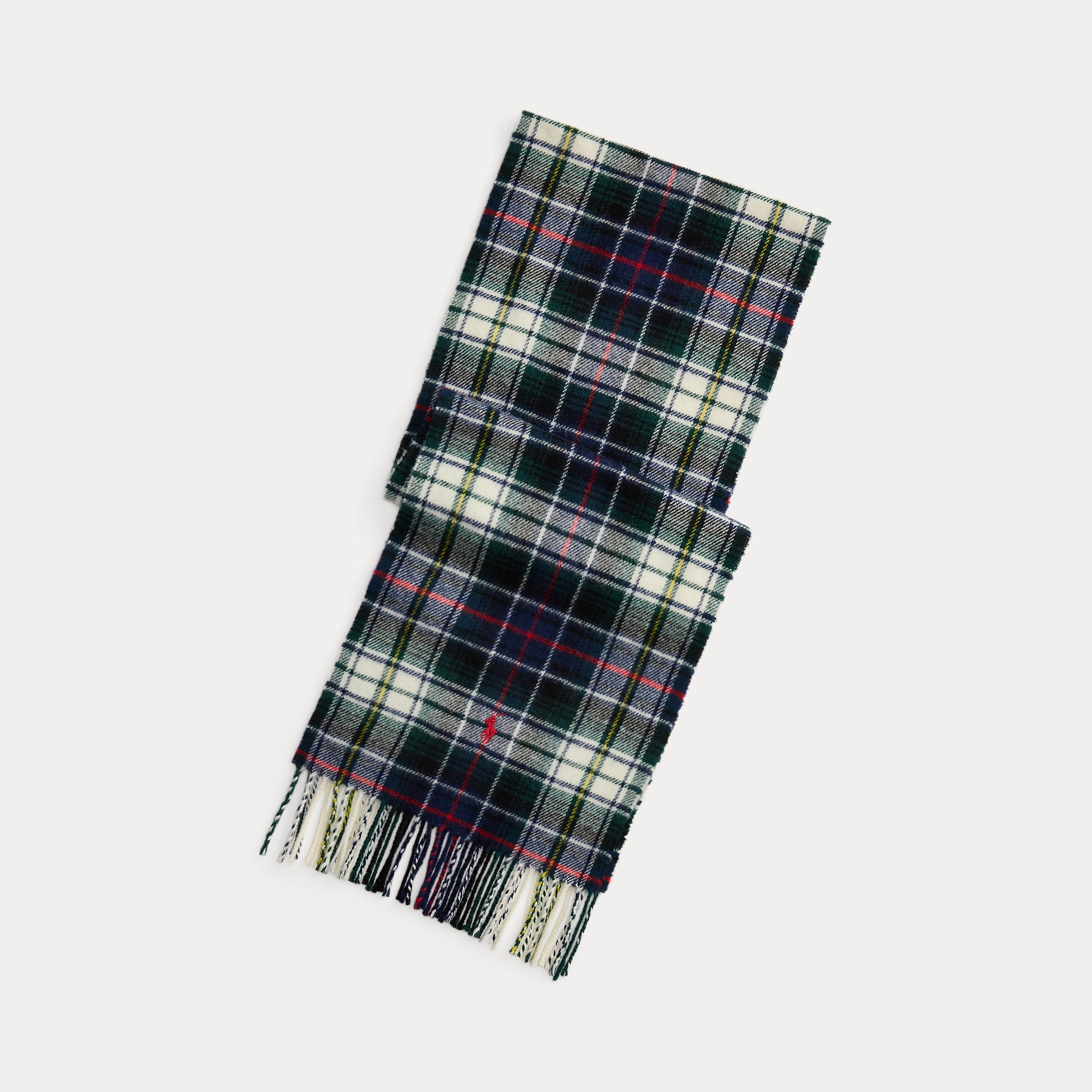 PLAID FRINGE WOOL SCARF | BoUvy
