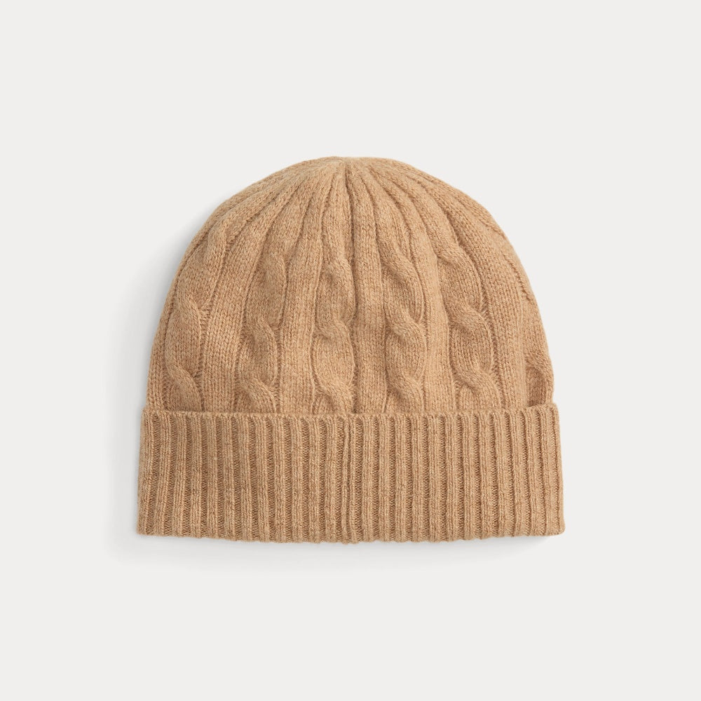 CABLE-KNIT WOOL-CASHMERE BEANIE - BoUvy