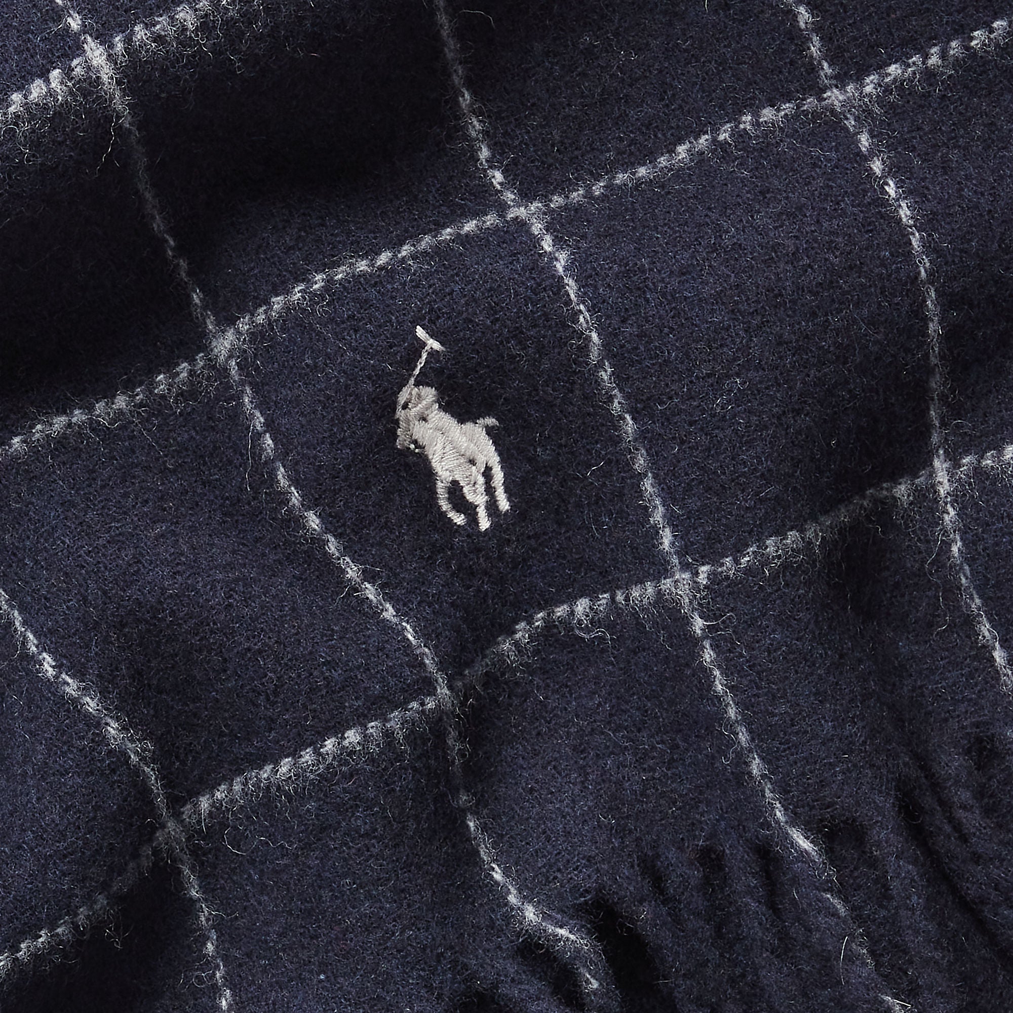 WINDOWPANE PLAID WOOL-BLEND SCARF | BoUvy