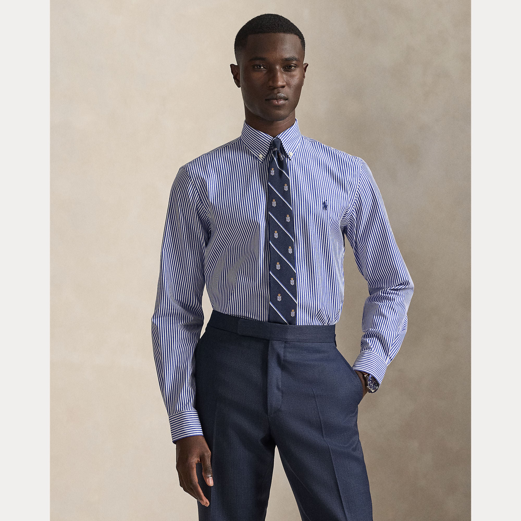 CUSTOM FIT STRETCH POPLIN SHIRT - BoUvy
