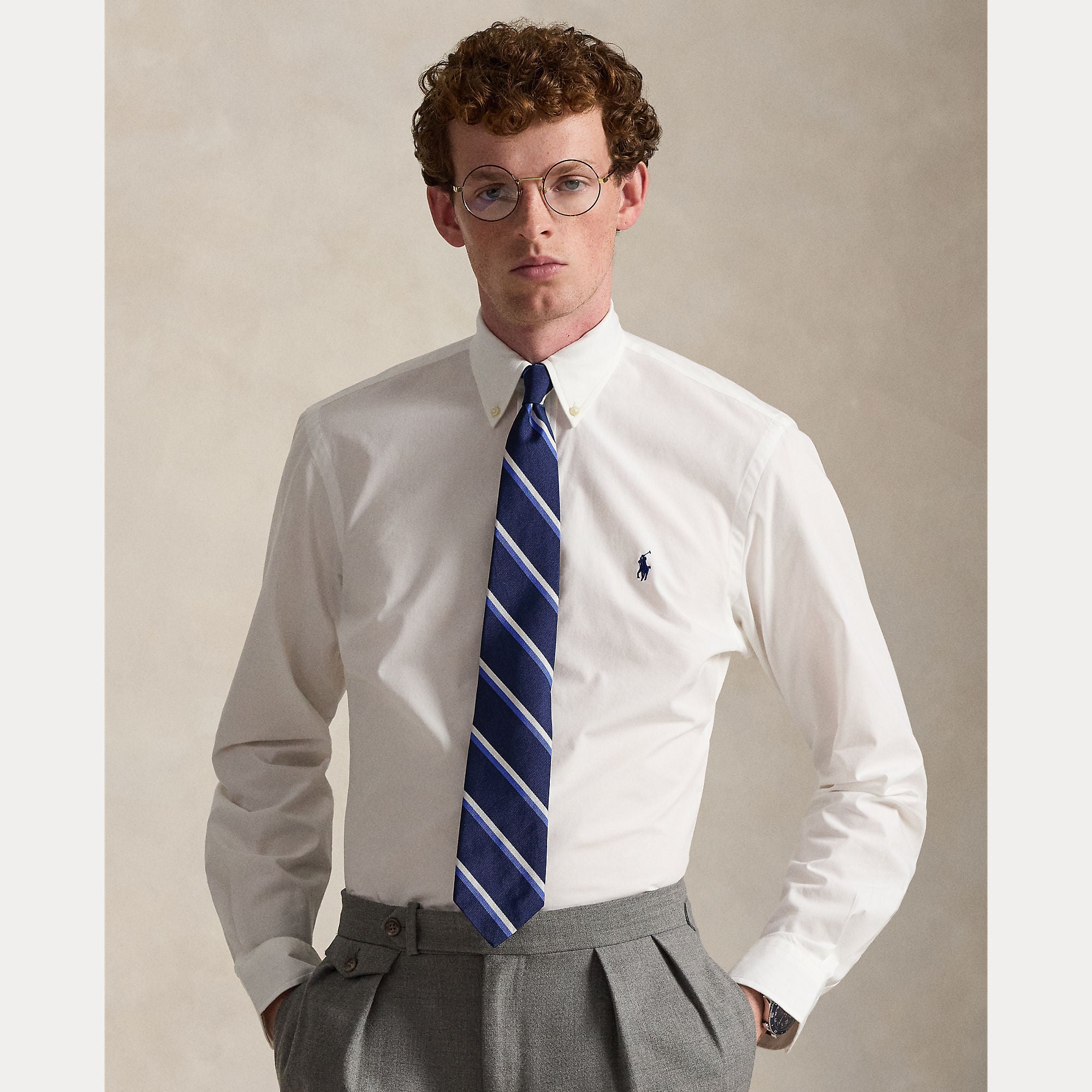 CUSTOM FIT STRETCH POPLIN SHIRT - BoUvy