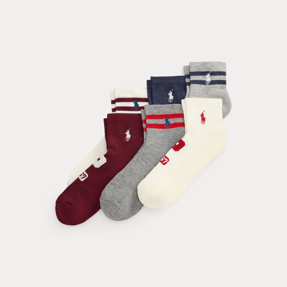 LOGO QUARTER-CREW SOCK 6-PACK - BoUvy