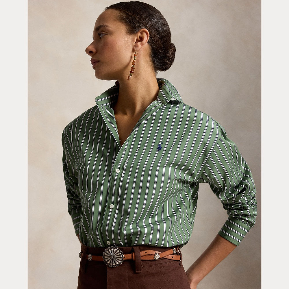 RELAXED FIT STRIPED COTTON SHIRT - BoUvy