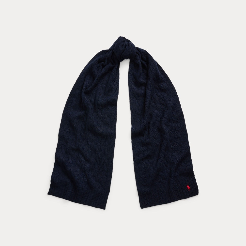CABLE-KNIT WOOL-CASHMERE SCARF - BoUvy