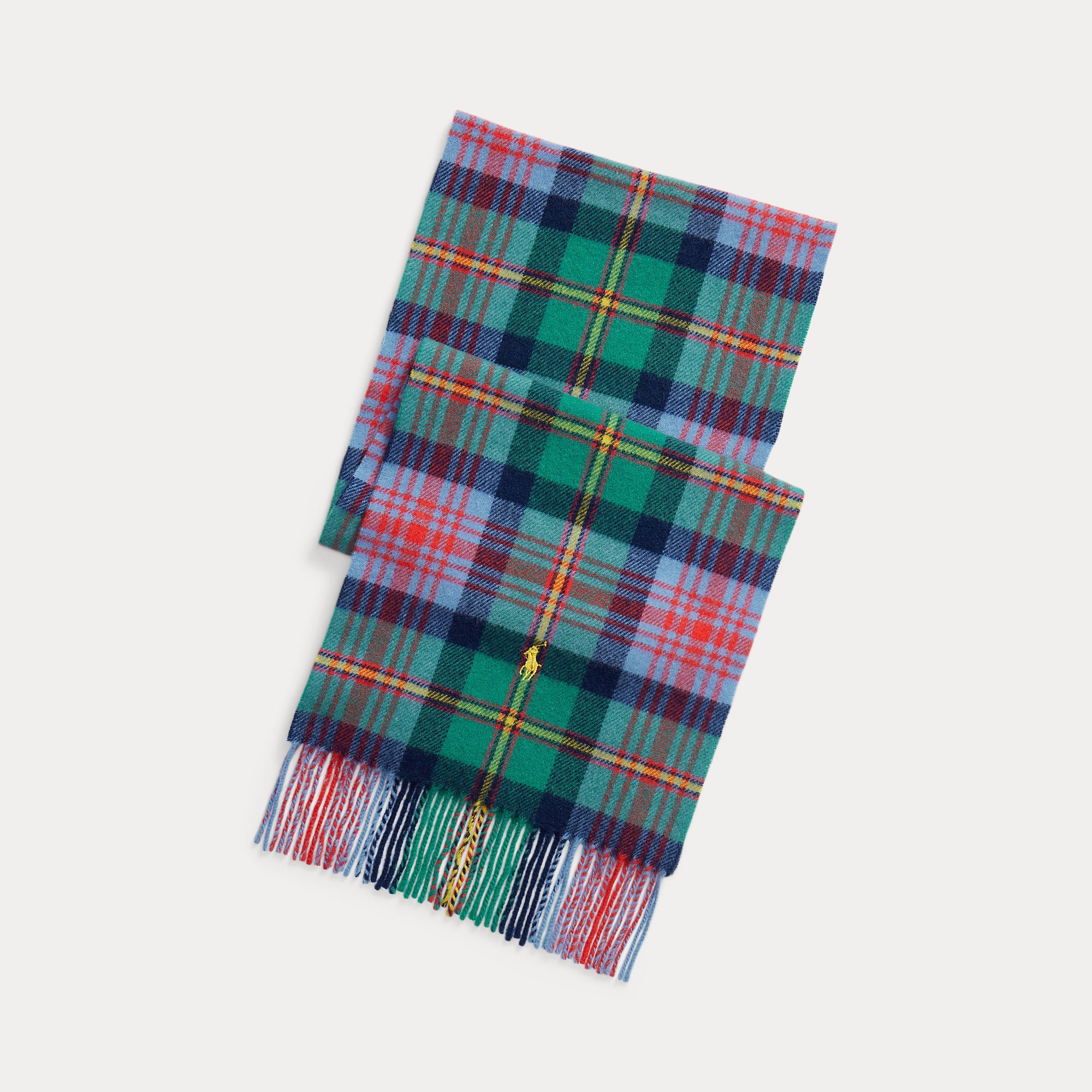 PLAID FRINGE WOOL SCARF | BoUvy