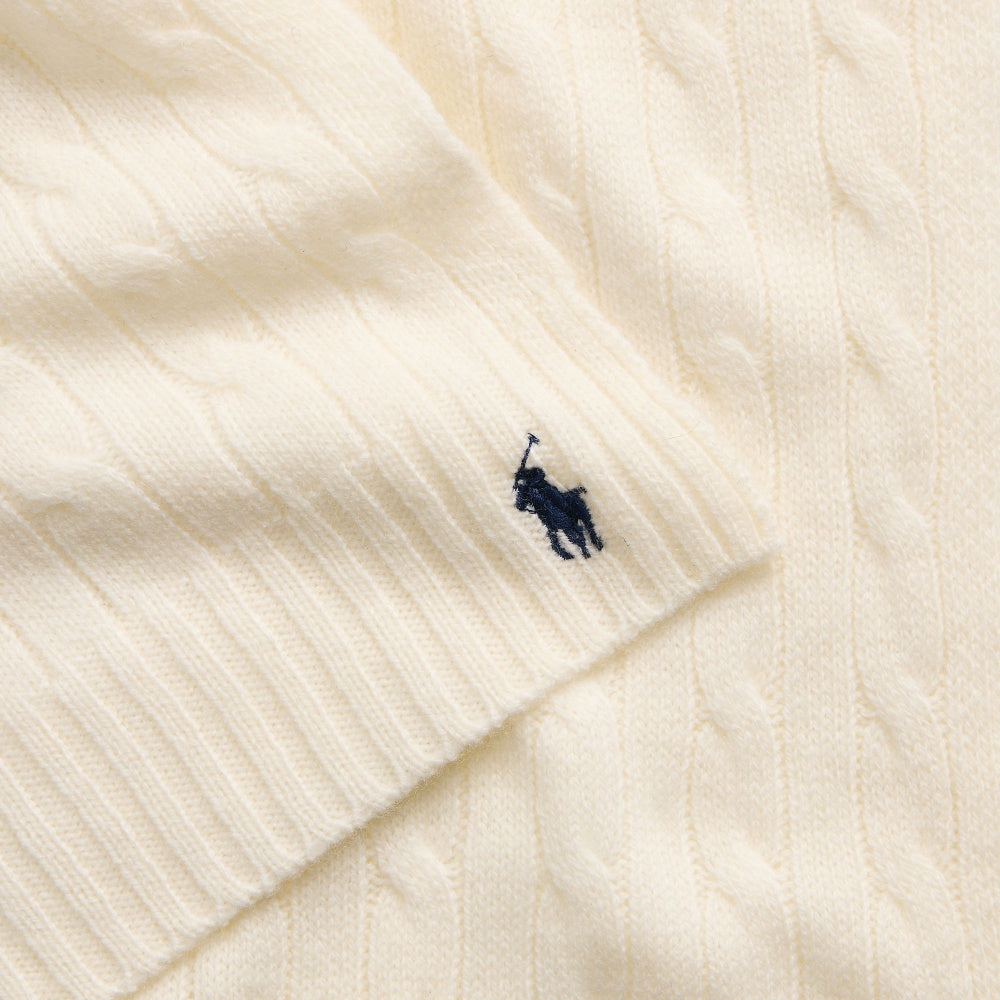 CABLE-KNIT WOOL-CASHMERE SCARF - BoUvy