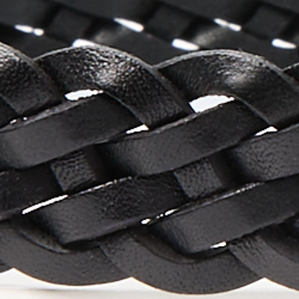 BRAIDED VACHETTA LEATHER SKINNY BELT - BoUvy