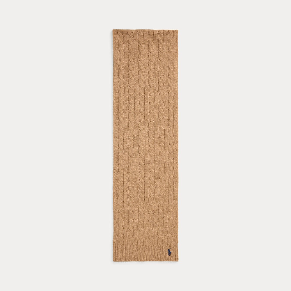 CABLE-KNIT WOOL-CASHMERE SCARF - BoUvy