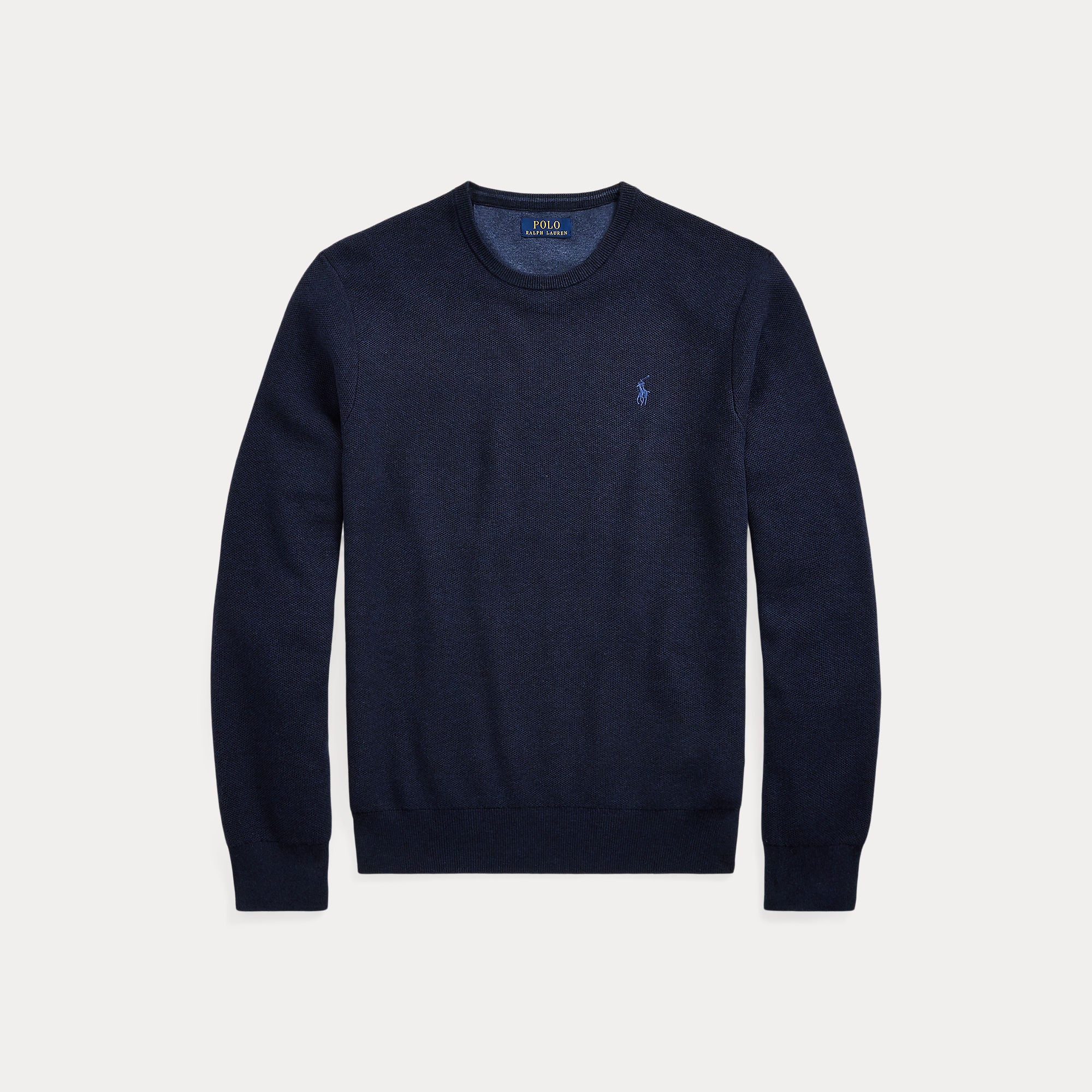 MESH-KNIT COTTON CREWNECK SWEATER - BoUvy