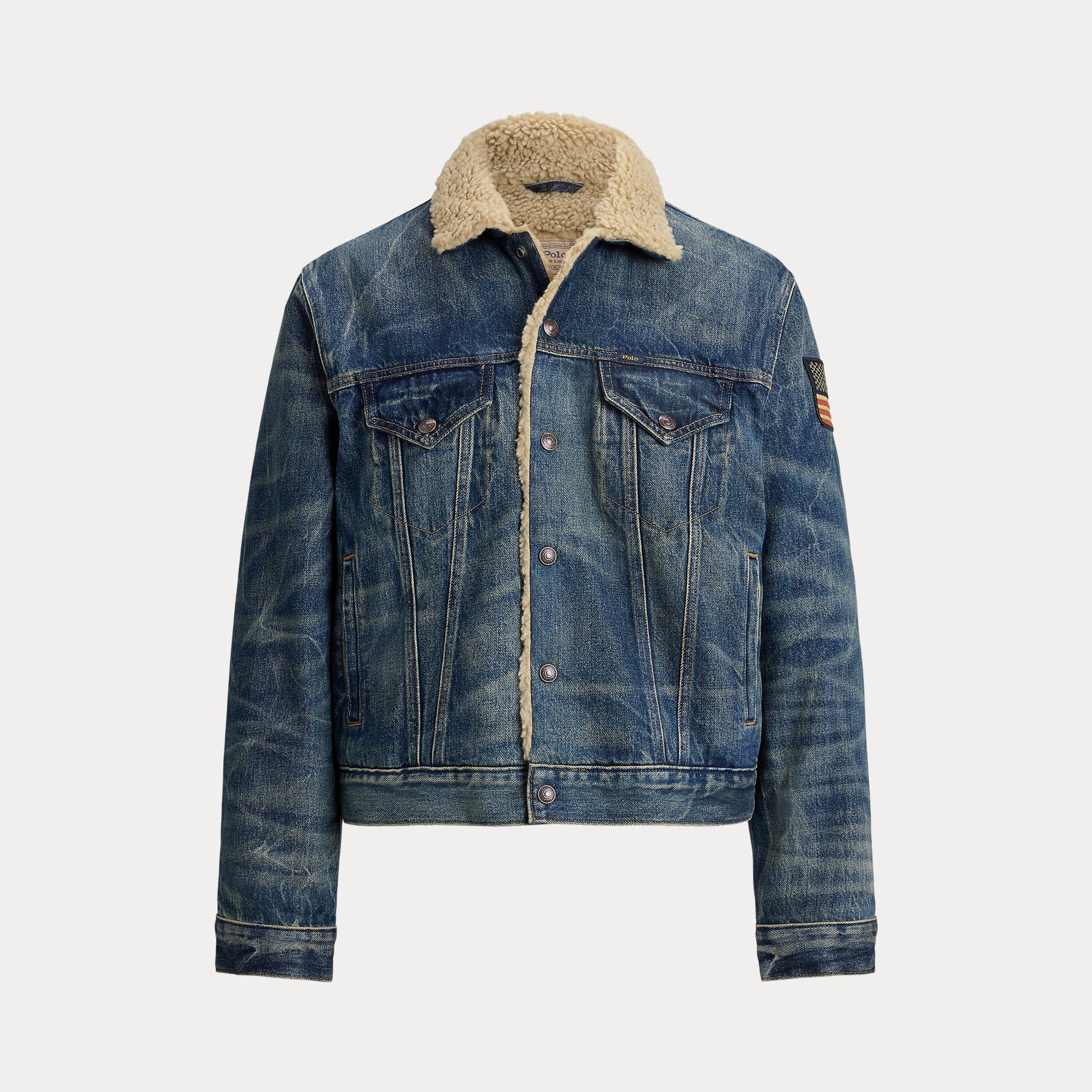 FLEECE-LINED DENIM TRUCKER JACKET | BoUvy