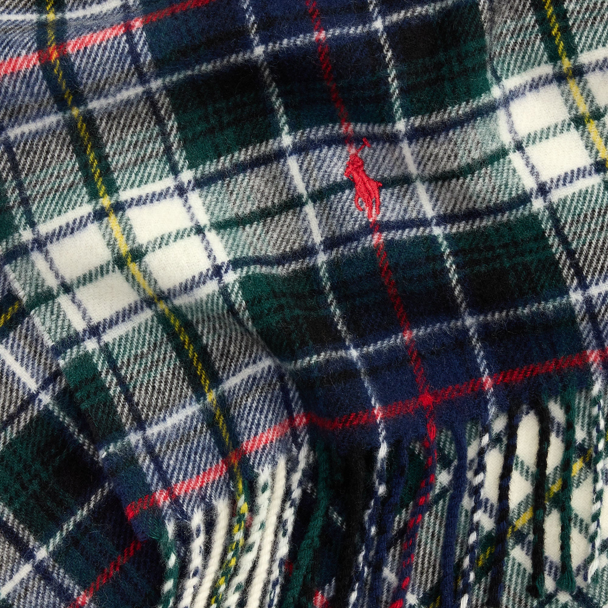 PLAID FRINGE WOOL SCARF | BoUvy