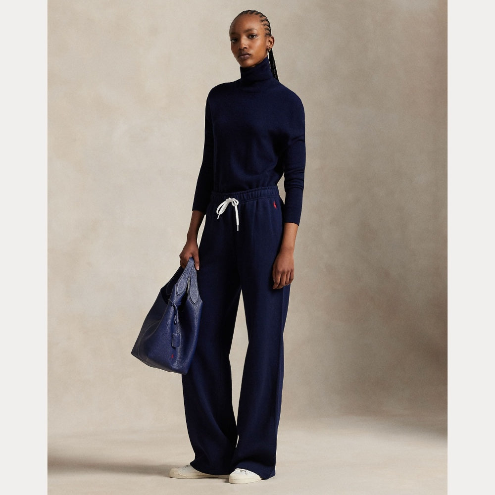 DRAWSTRING FLEECE WIDE-LEG SWEATPANT - BoUvy