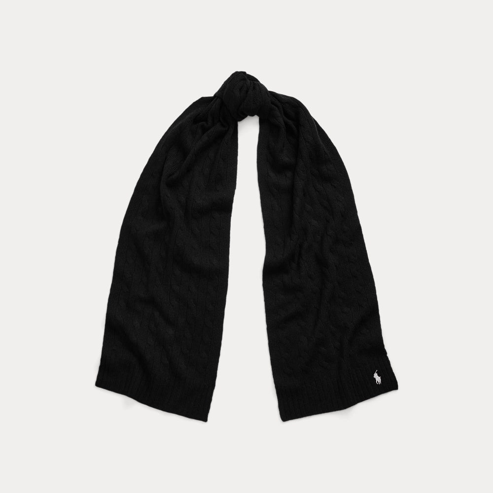 CABLE-KNIT WOOL-CASHMERE SCARF - BoUvy