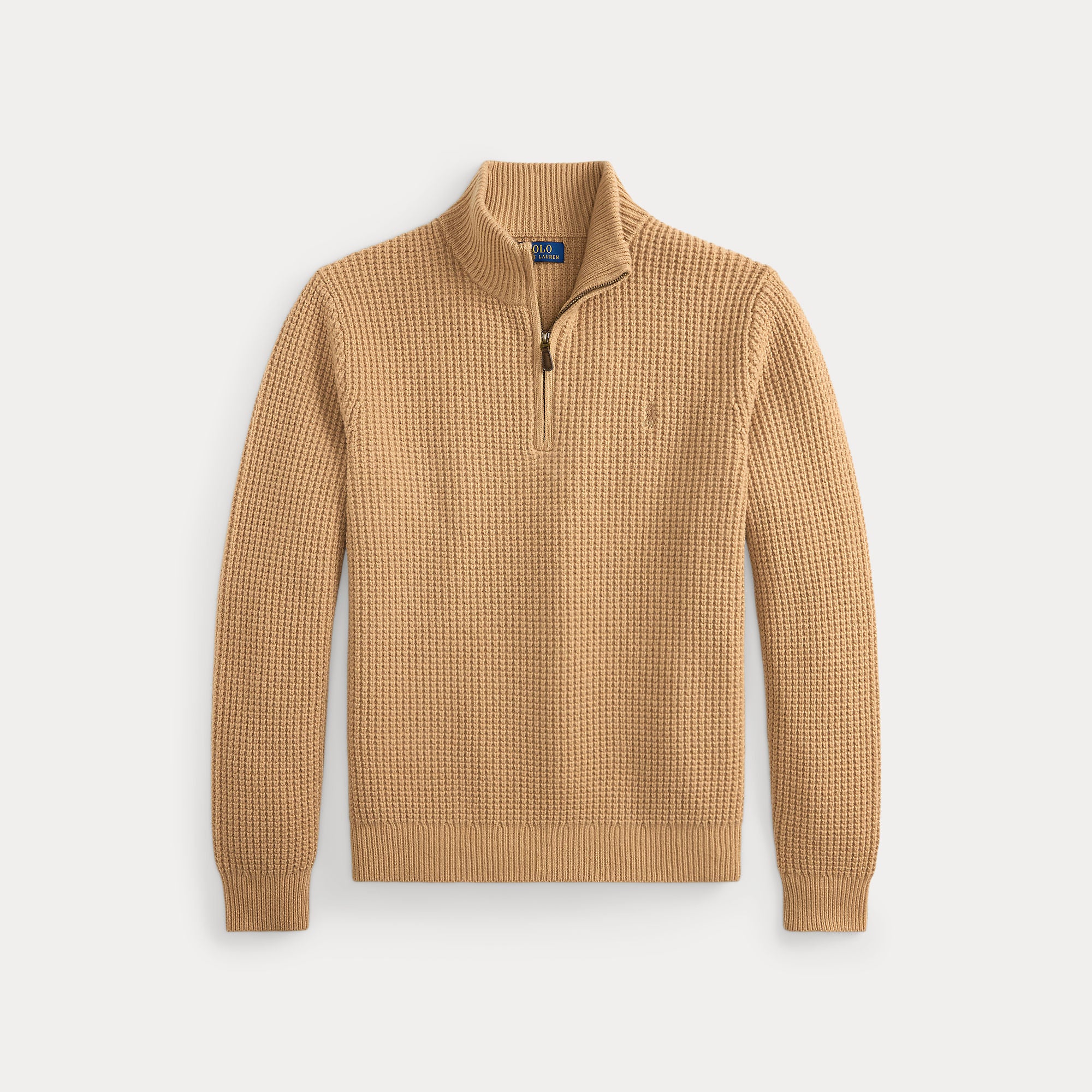 WAFFLE-KNIT WOOL-COTTON SWEATER - BoUvy