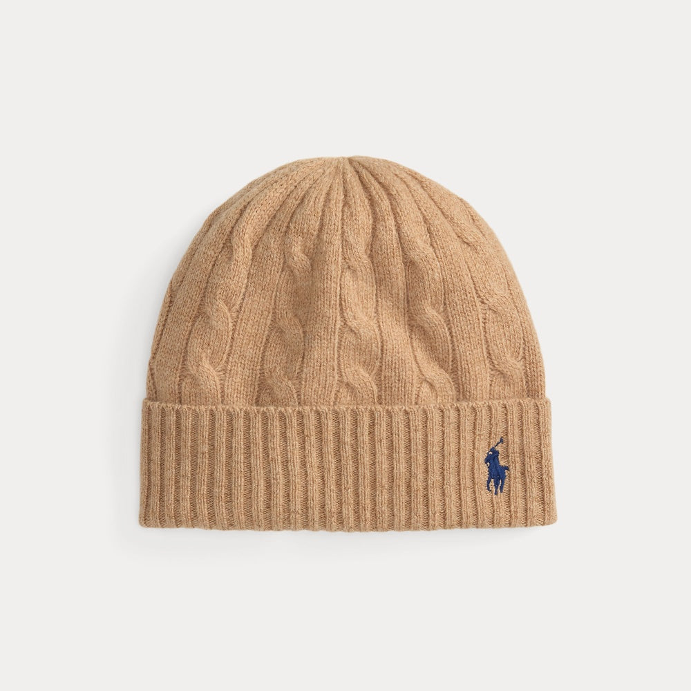 CABLE-KNIT WOOL-CASHMERE BEANIE - BoUvy