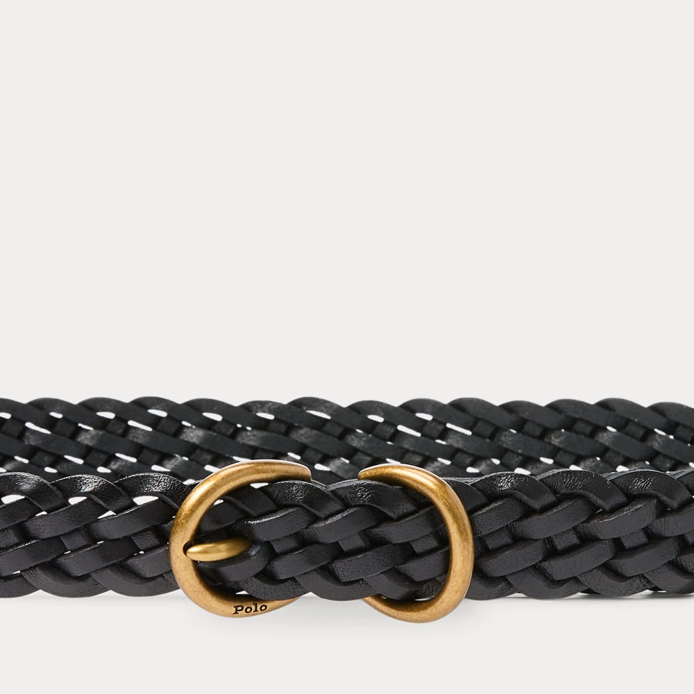 BRAIDED VACHETTA LEATHER SKINNY BELT - BoUvy