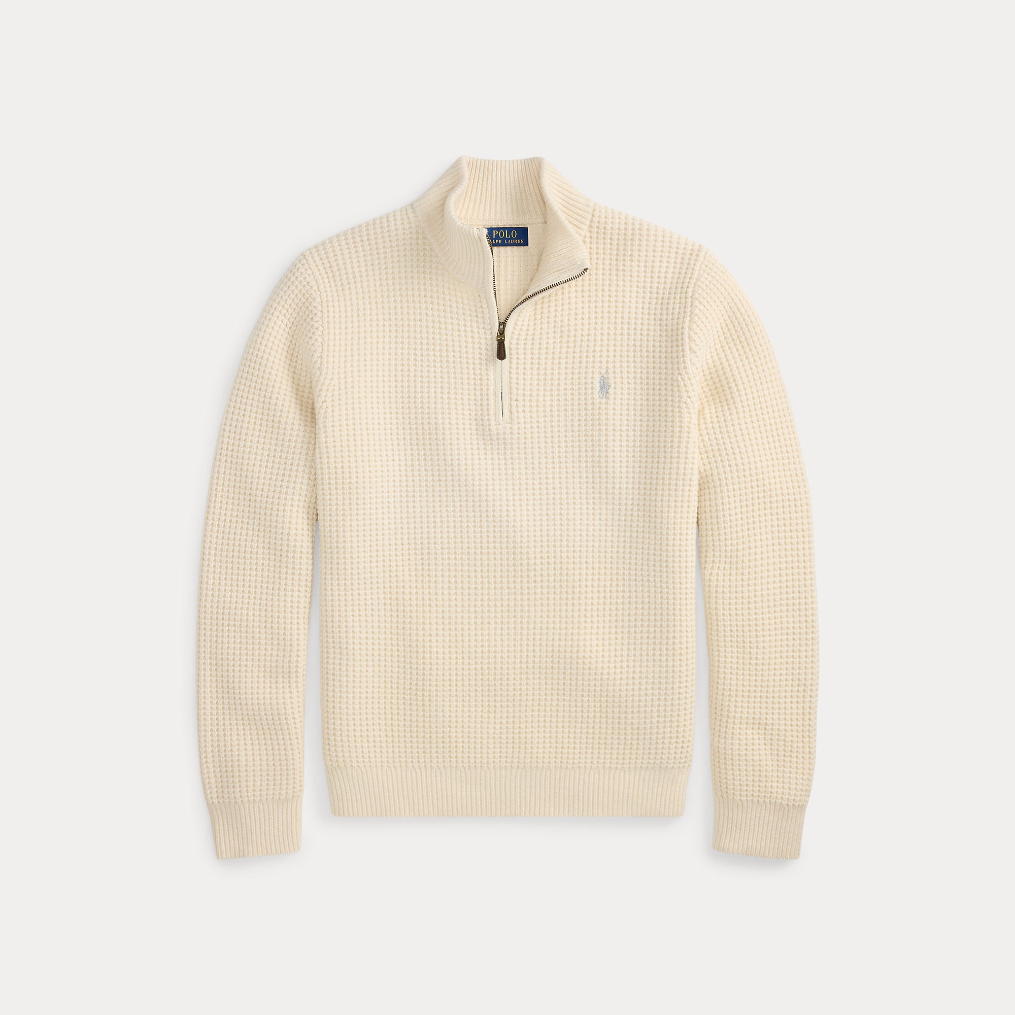 WAFFLE-KNIT WOOL-COTTON SWEATER - BoUvy