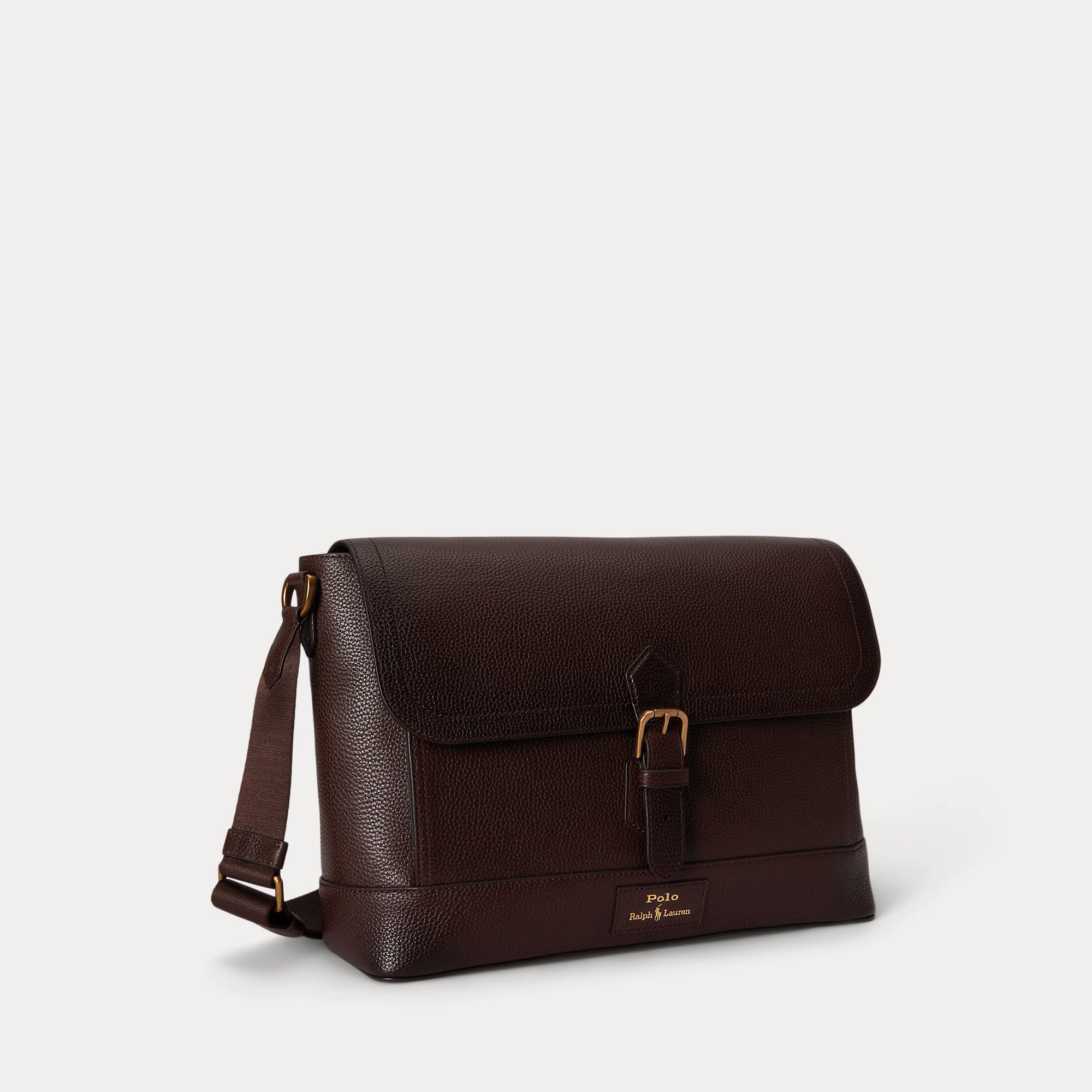 PEBBLED LEATHER MESSENGER BAG | BoUvy
