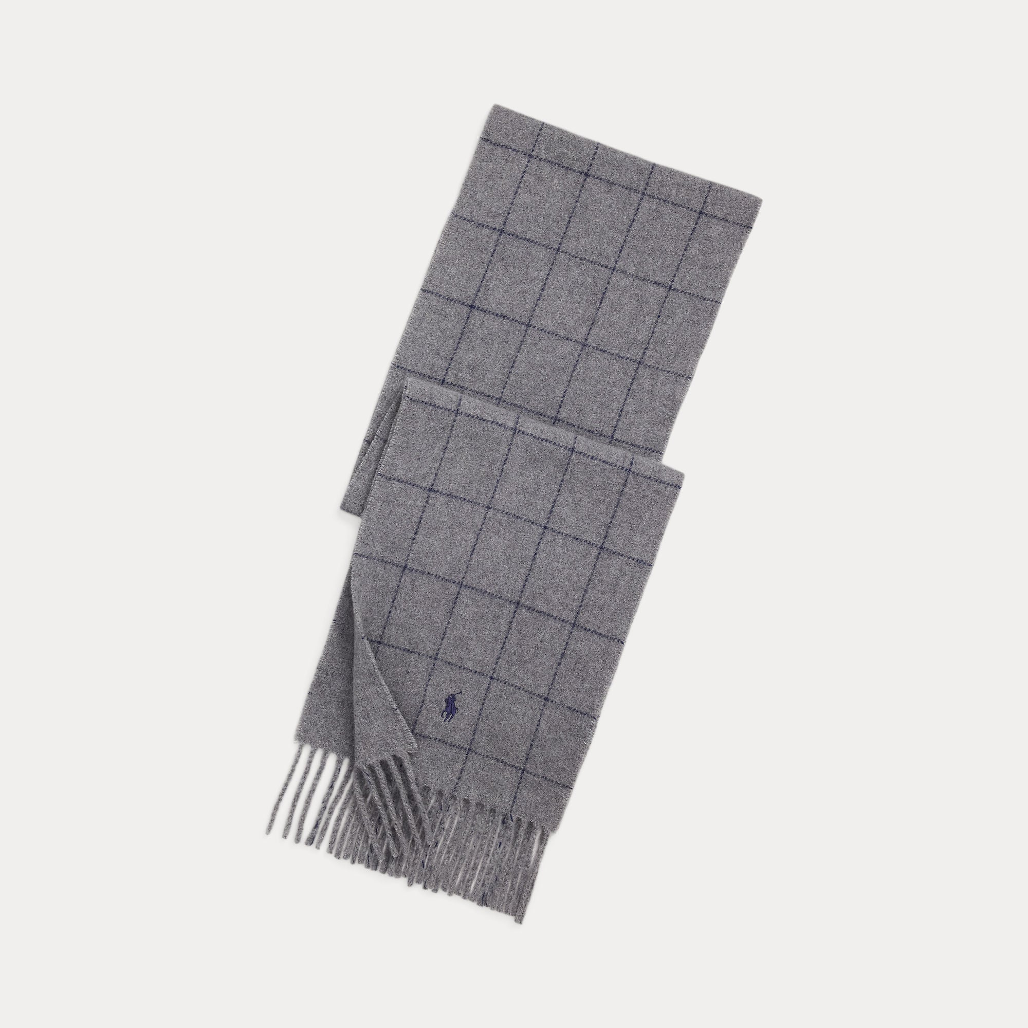 REVERSIBLE WINDOWPANE WOOL-BLEND SCARF | BoUvy