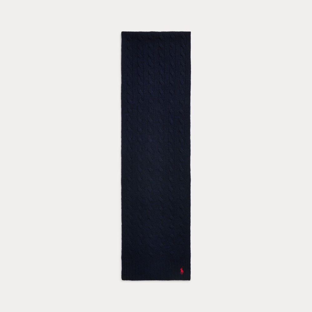 CABLE-KNIT WOOL-CASHMERE SCARF - BoUvy