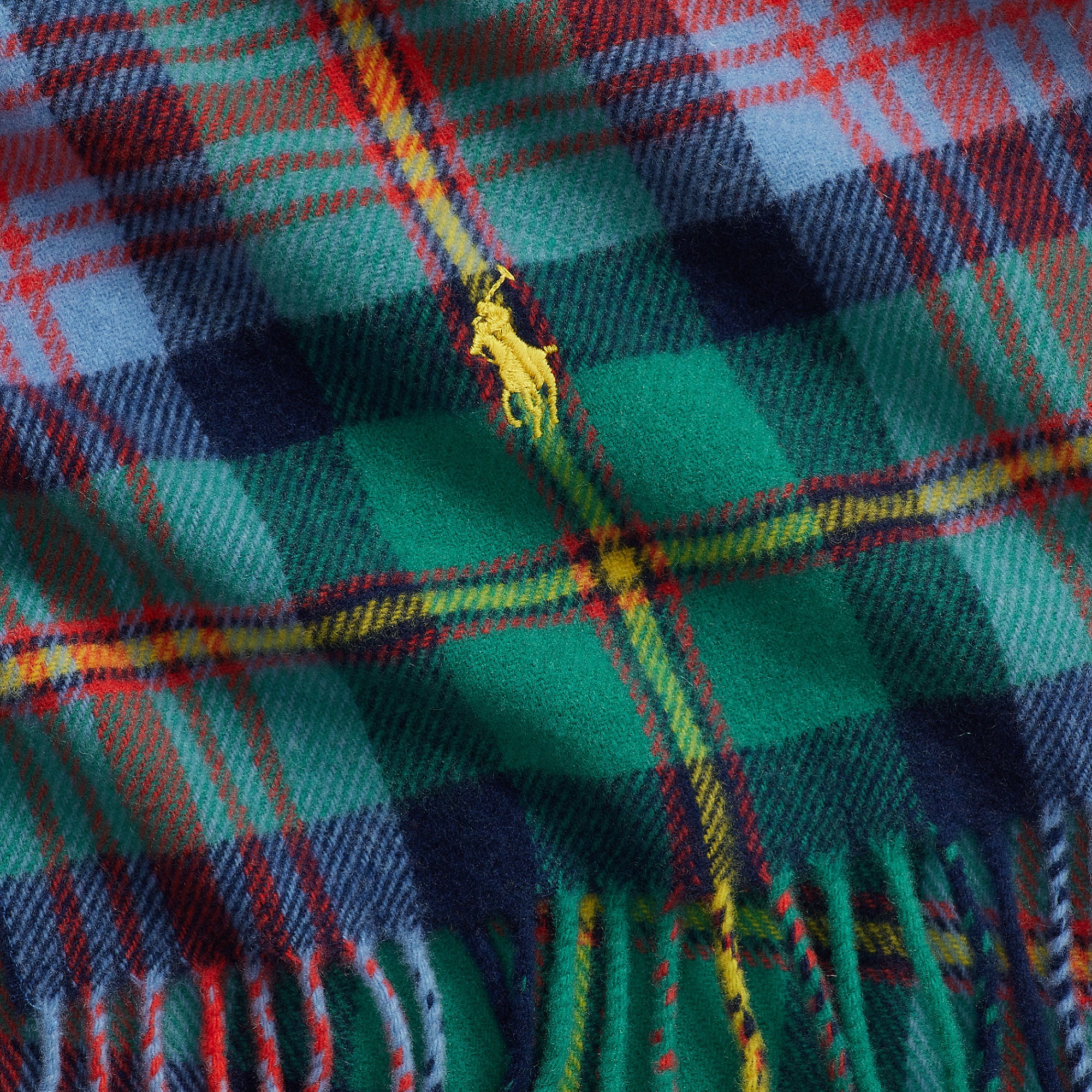 PLAID FRINGE WOOL SCARF | BoUvy