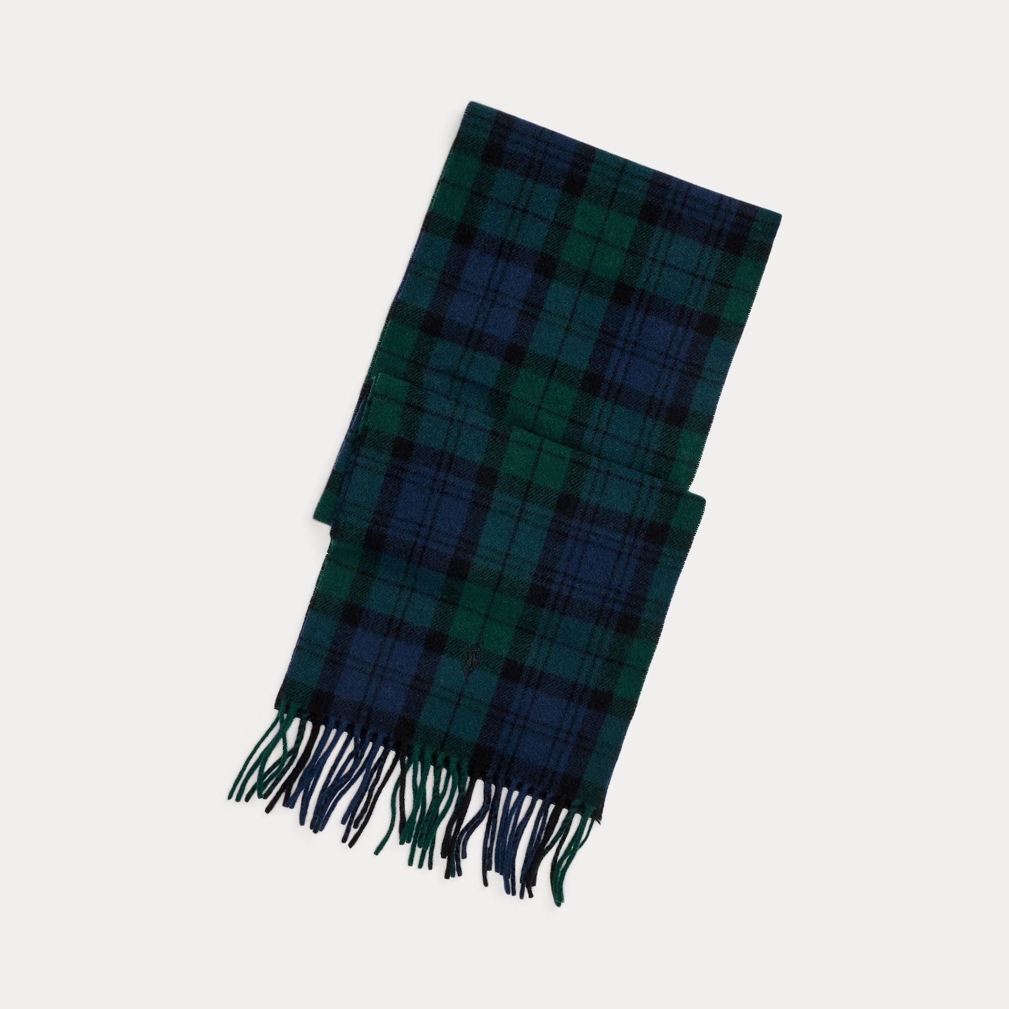 PLAID FRINGE WOOL SCARF | BoUvy