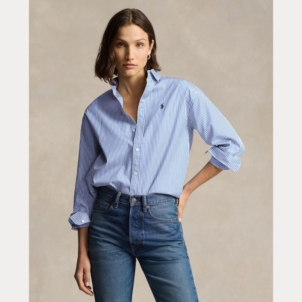 RELAXED FIT STRIPED COTTON SHIRT - BoUvy