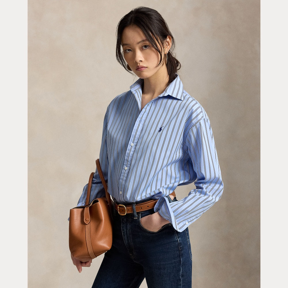 RELAXED FIT STRIPED COTTON SHIRT - BoUvy