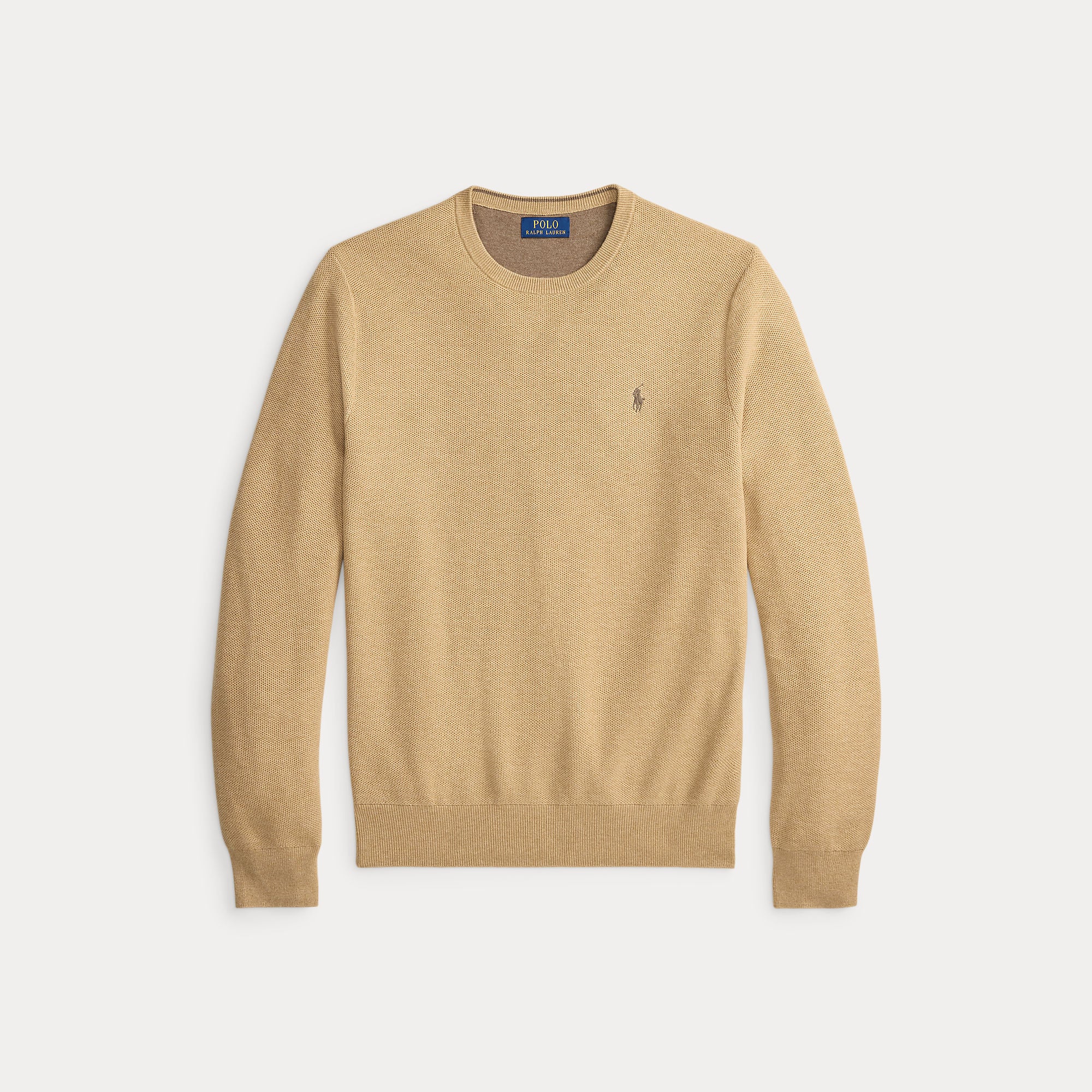 MESH-KNIT COTTON CREWNECK SWEATER - BoUvy