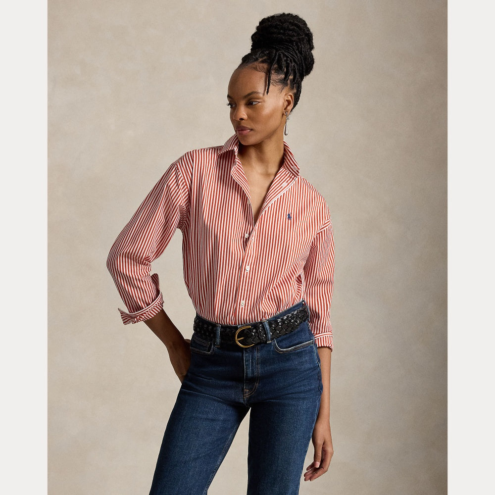 RELAXED FIT STRIPED COTTON SHIRT - BoUvy