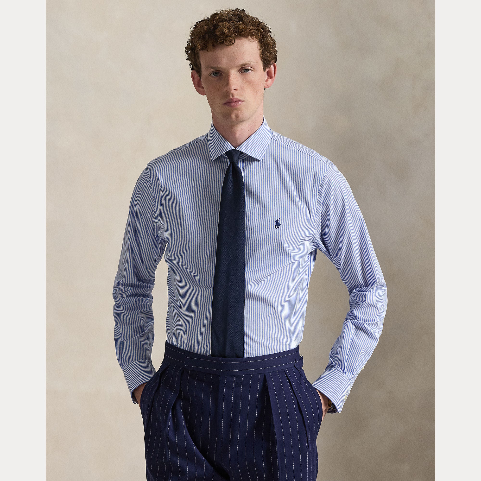 Custom Fit Striped Poplin Shirt - BoUvy